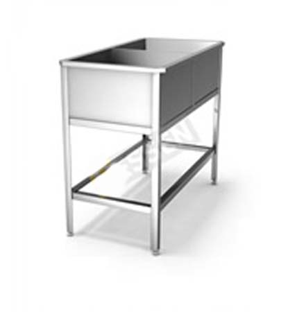 Ванна моечная сварная двухсекционная ВМ 2/4 нерж. 850х470х870мм Hessen