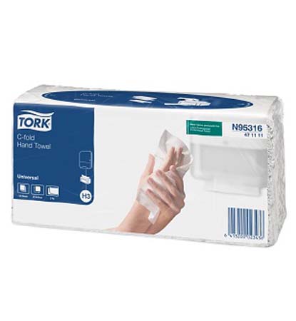 H3 Полотенца листовые ZZ Синглфолд C-сложения 120 л 2-слойные Стандарт Торк 471111