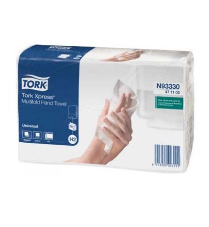 H2 Полотенца листовые Xpress сложения Multifold 190 л 2-слойные Tork 471103