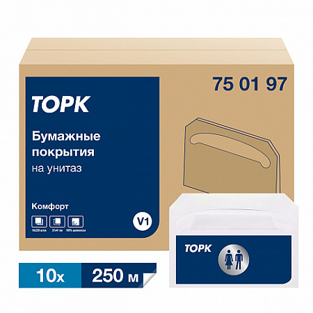 V1 Покрытия на унитаз бумажные Комфорт 250 шт 750197