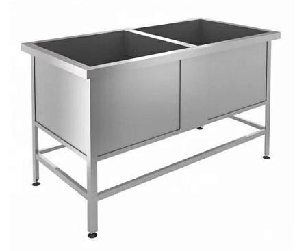 Ванна котломоечная двухсекционная ВК 2/8 краш. 1650х850х870мм Hessen