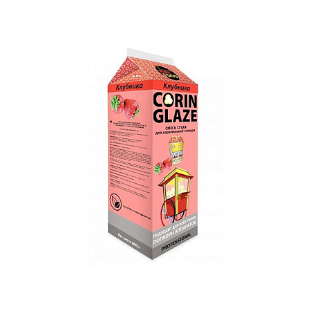 Вкусовая добавка для поп-корна FunFoodCorp Corin Glaze клубника 0,8 кг Россия