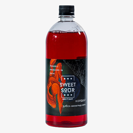 Арбуз-Виноград-Мята Кордиал SWEET&SOUR 1л ПЭТ