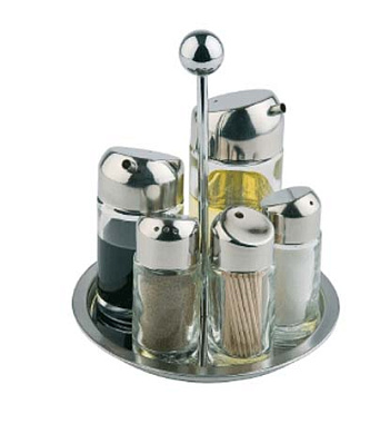 Набор для специй 5 предметов 16см, H 20см нержавеющая сталь, стекло  APS Германия 3172216