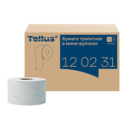 T2 Туалетная бумага в мини-рулонах 170м Комфорт Tellus 120231