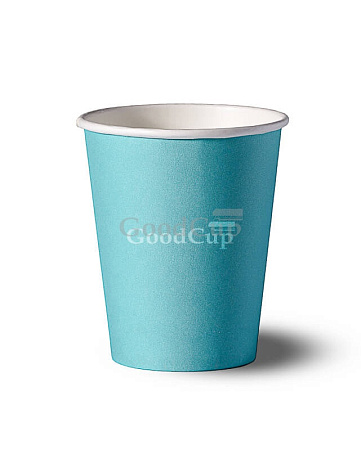 Стакан одноразовый бумажный для горячих напитков голубой 250мл 50шт Good cup Россия
