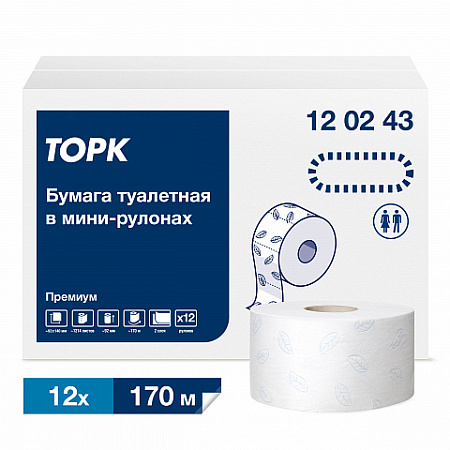 T2 Туалетная бумага в мини-рулонах 170м мягкая Премиум Тellus 120243
