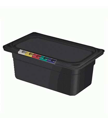 Гастроемкость 1/4 265х162х150мм полипропилен черная Restola 422101713