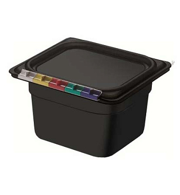 Гастроемкость 1/6 176х162х100мм полипропилен черная Restola 422102013