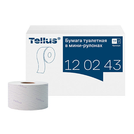 T2 Туалетная бумага в мини-рулонах 170м мягкая Премиум Тellus 120243