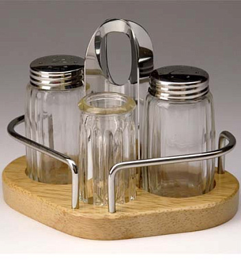 Набор для специй 3 предмета на дерев.подст. Китай кт1061