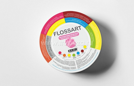 Комплексная пищевая смесь для сахарной ваты FlossArt голубая малина 0,35кг.