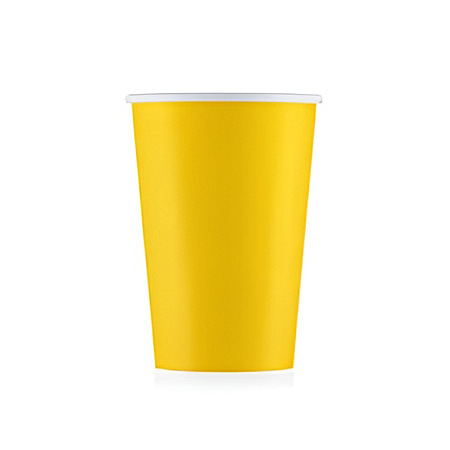Стакан одноразовый бумажный для горячих напитков желтый 250мл 50шт Good cup Россия